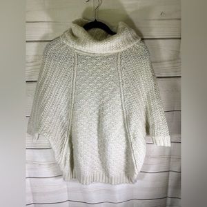 Joan Vass Cowl Neck  Knit Sweater Sweater